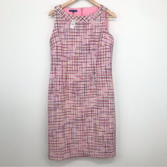 RSVP by Talbots Multicolored Ribbon Tweed Sleeveless Sheath Dress NEW - Picture 5 of 14
